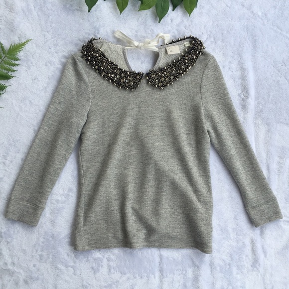 Anthropologie Postmark Beaded Collar 